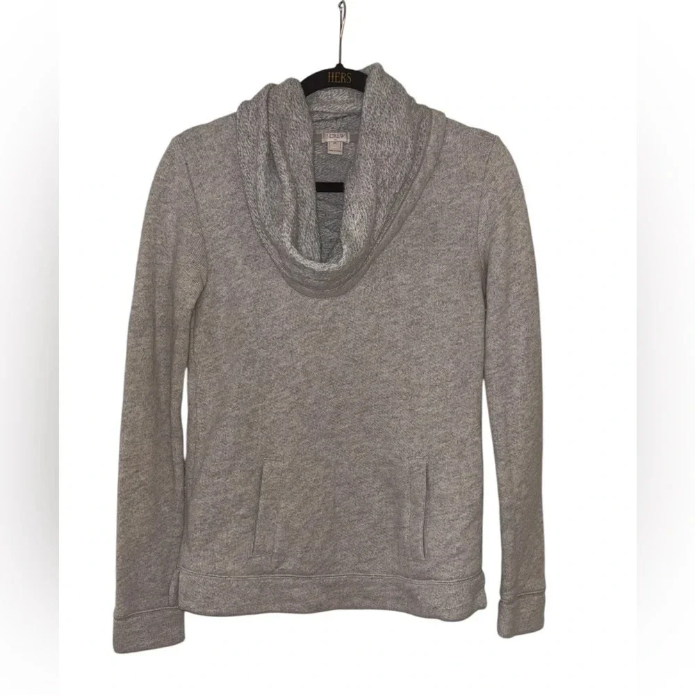 J. Crew Cowl Neck Gray Sweatshirt